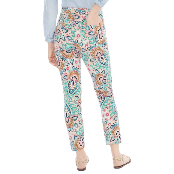 Chico's Bombay Medallion Pant Size M/10 Pink Multi Slimming Girlfriend Ankle NWT - Picture 3 of 9